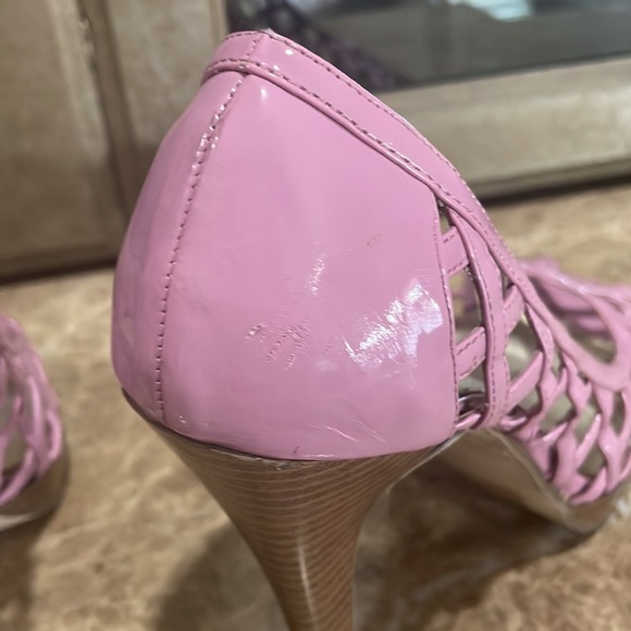 Delicious Mauve open toe high heels size 10 - Picture 5 of 14